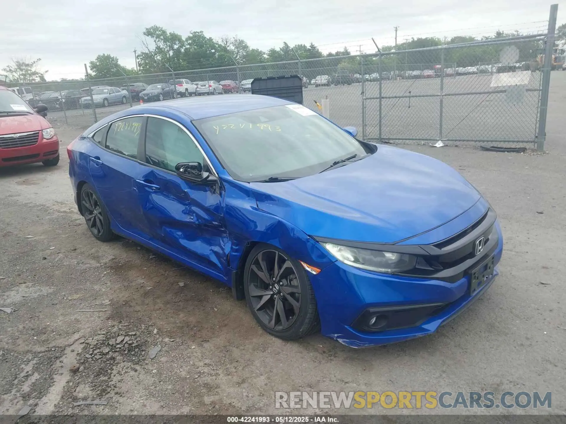 1 Photograph of a damaged car 2HGFC2F87KH562570 HONDA CIVIC 2019