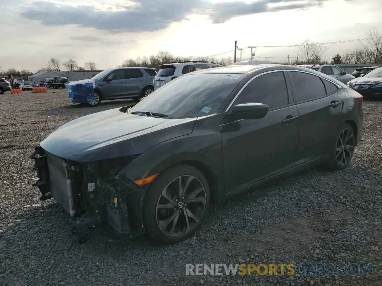 1 Photograph of a damaged car 2HGFC2F87KH584813 HONDA CIVIC 2019