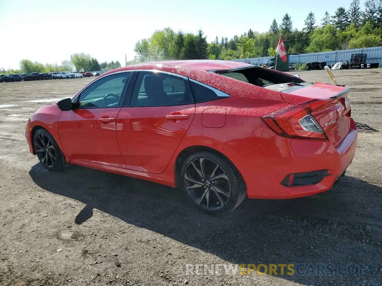 2 Photograph of a damaged car 2HGFC2F88KH022905 HONDA CIVIC 2019
