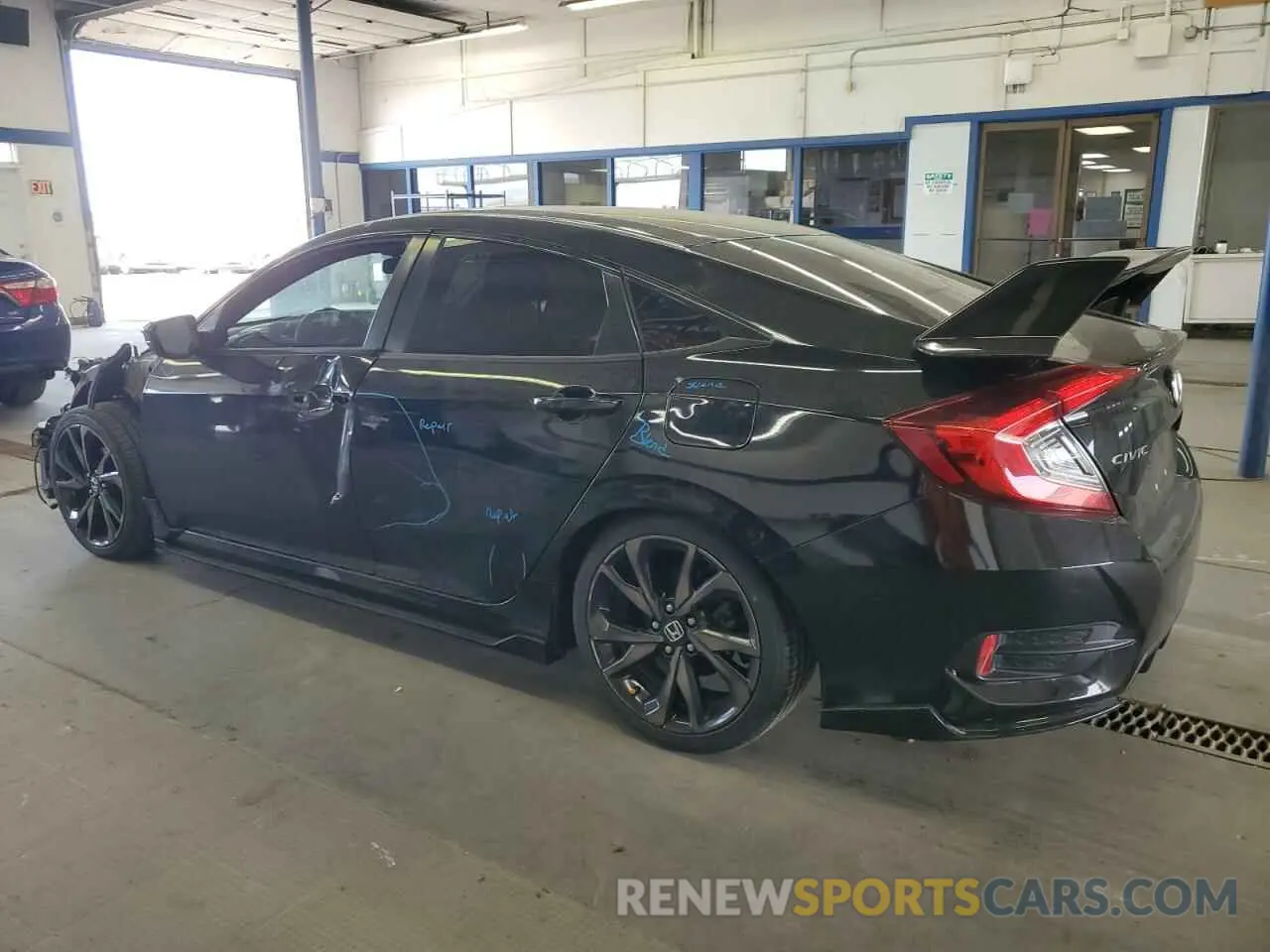 2 Photograph of a damaged car 2HGFC2F88KH505052 HONDA CIVIC 2019