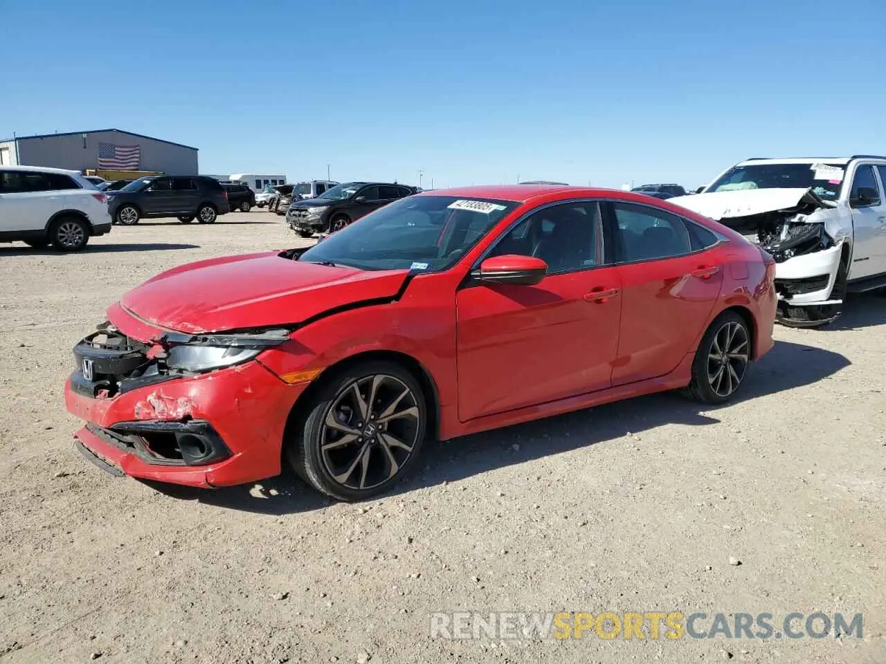 1 Photograph of a damaged car 2HGFC2F88KH578244 HONDA CIVIC 2019