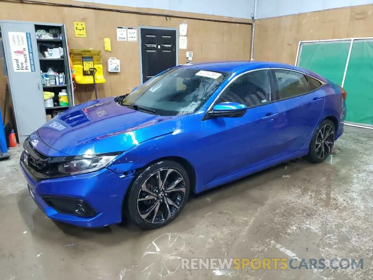 1 Photograph of a damaged car 2HGFC2F88KH586019 HONDA CIVIC 2019