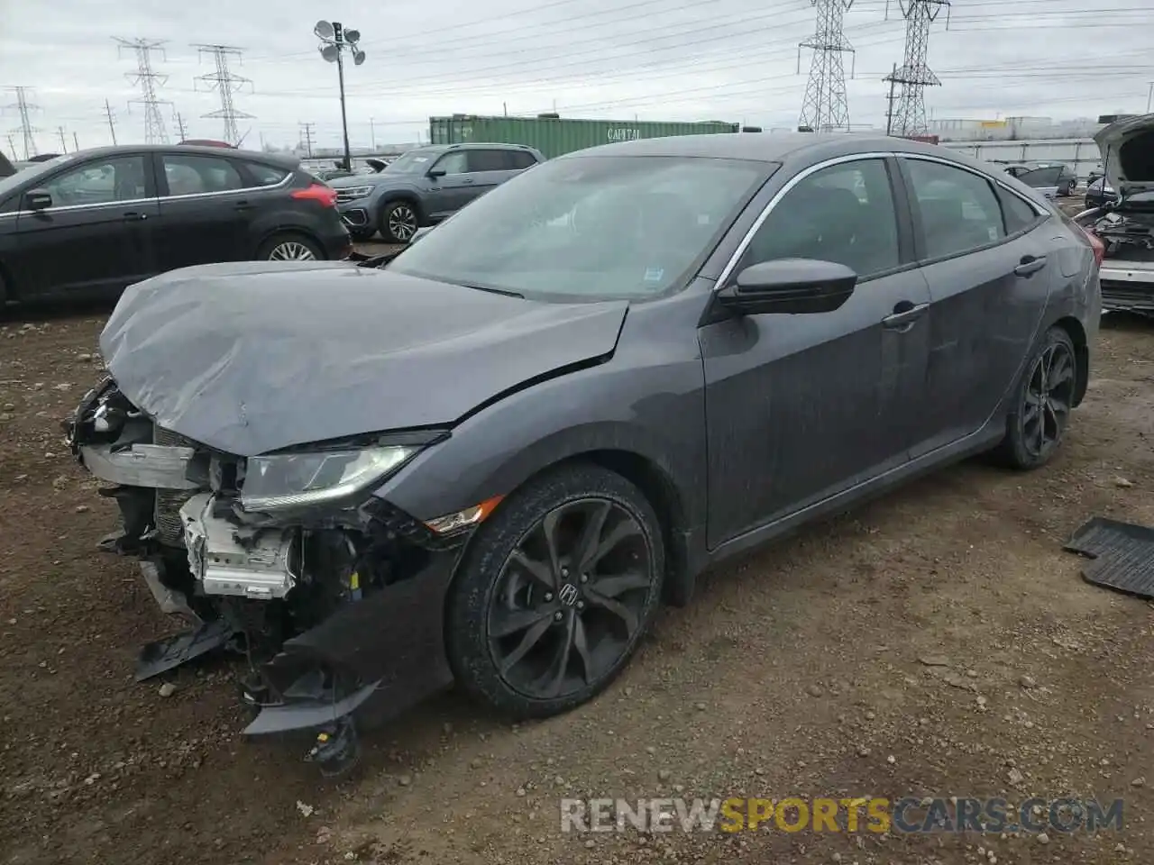 1 Photograph of a damaged car 2HGFC2F89KH584621 HONDA CIVIC 2019