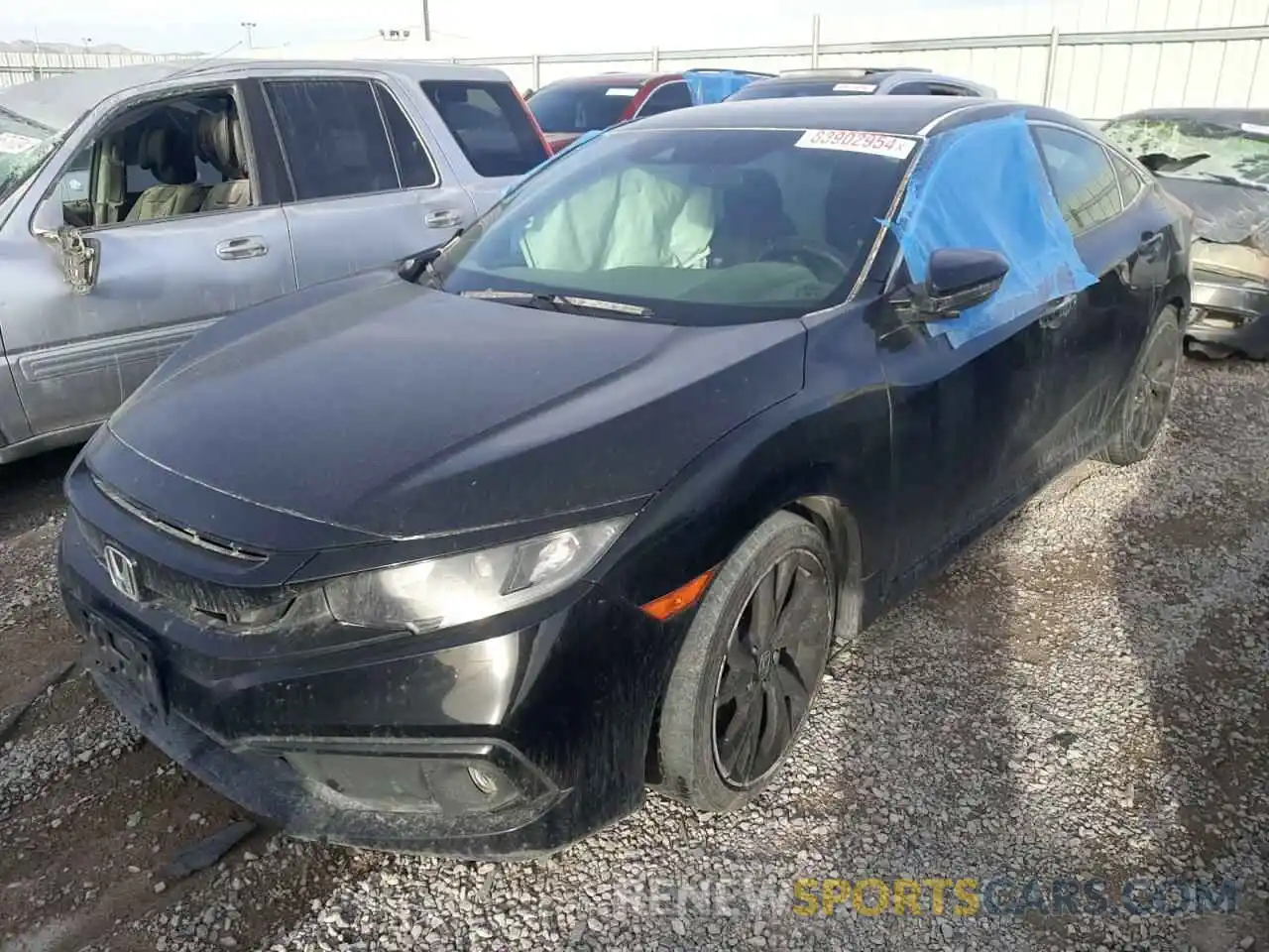 1 Photograph of a damaged car 2HGFC2F8XKH582795 HONDA CIVIC 2019