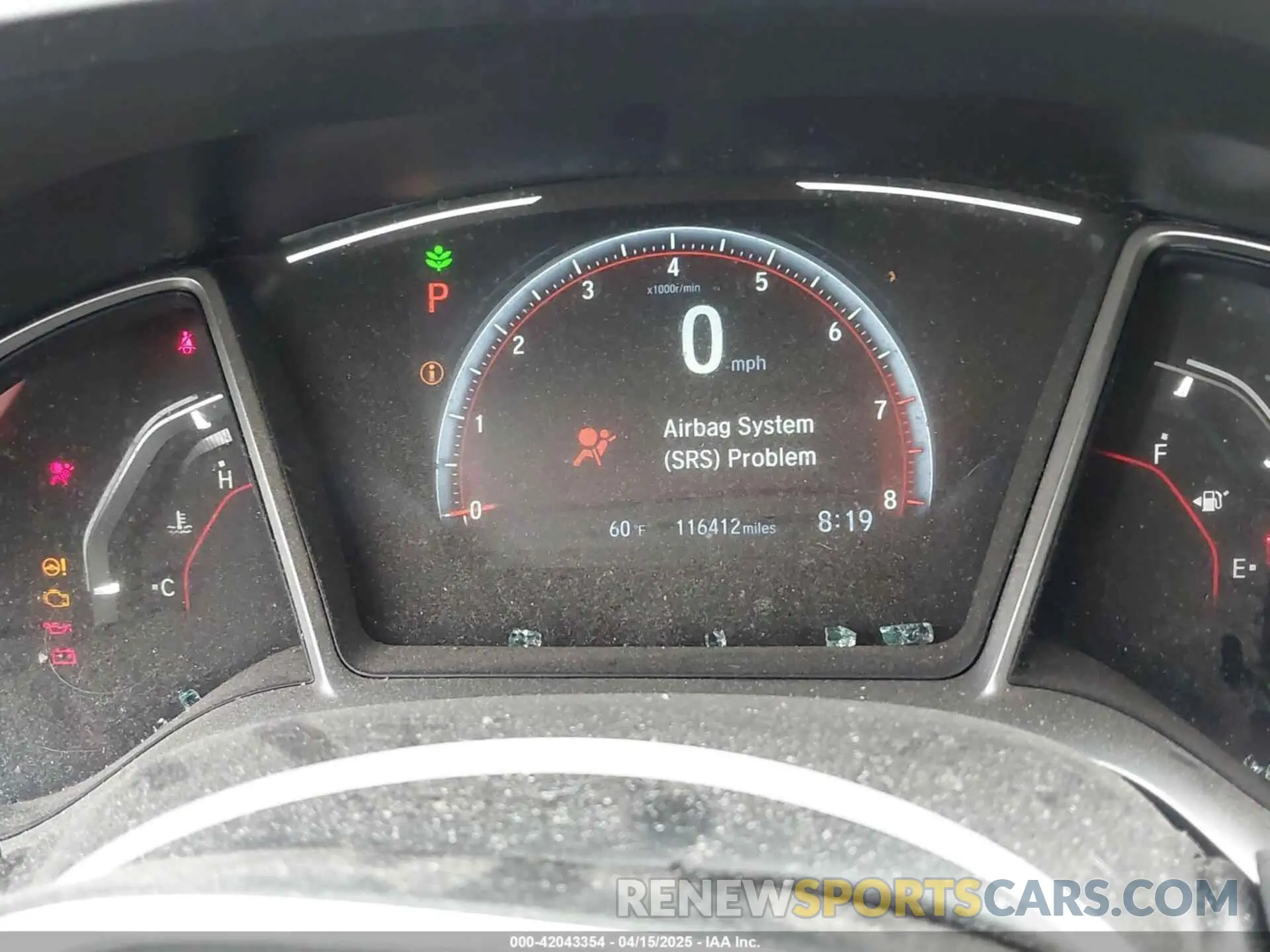 15 Photograph of a damaged car 2HGFC2F8XKH585650 HONDA CIVIC 2019