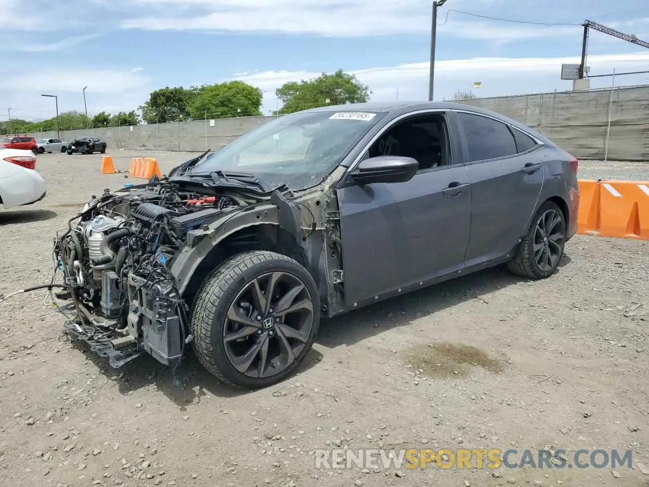 1 Photograph of a damaged car 2HGFC2F8XKH589083 HONDA CIVIC 2019