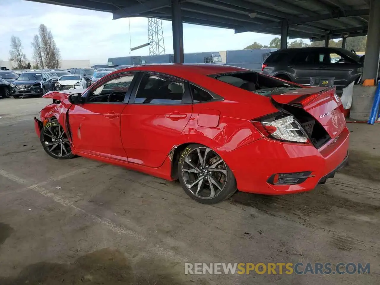 2 Photograph of a damaged car 2HGFC2F8XKH597619 HONDA CIVIC 2019