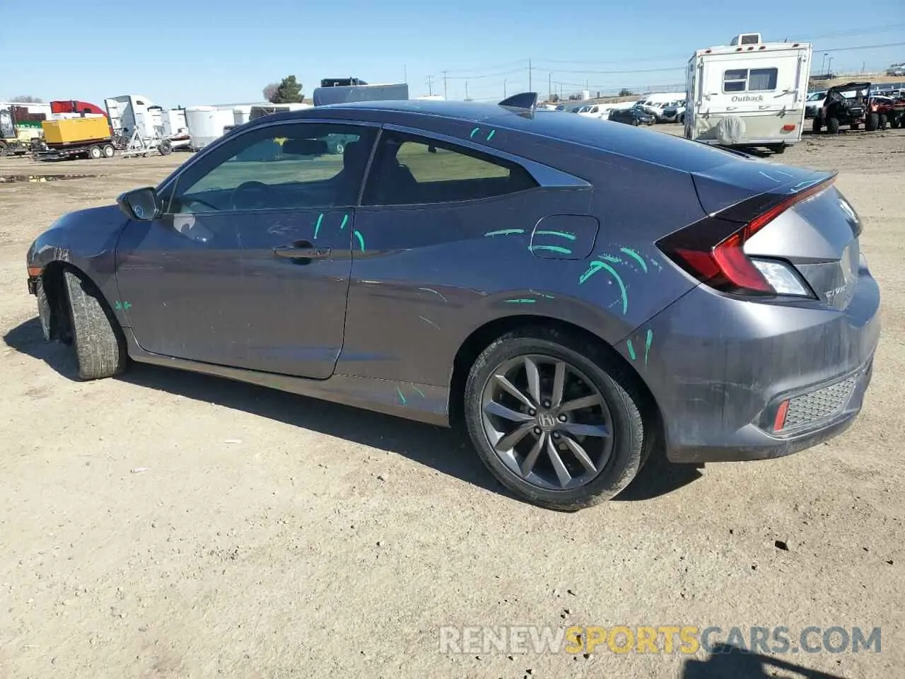 2 Photograph of a damaged car 2HGFC3B32KH350479 HONDA CIVIC 2019