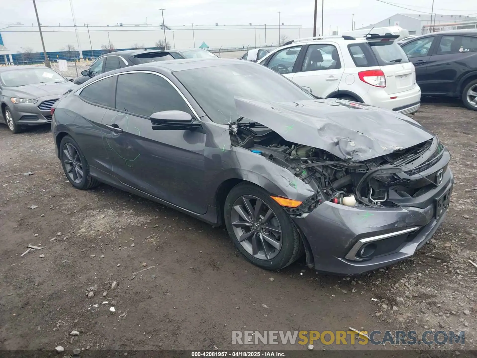 1 Photograph of a damaged car 2HGFC3B37KH355693 HONDA CIVIC 2019