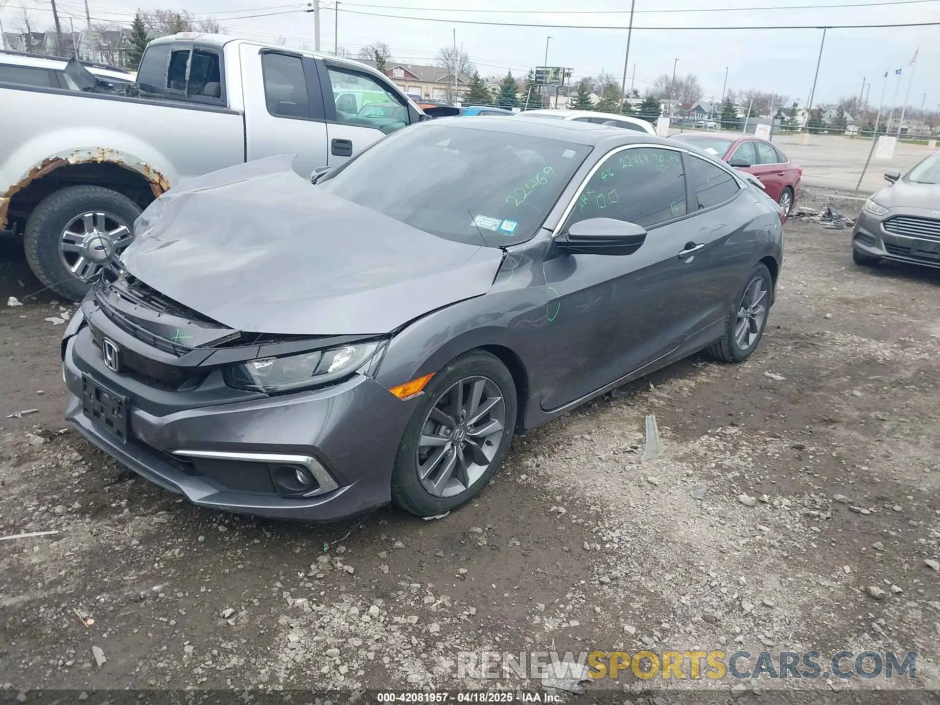2 Photograph of a damaged car 2HGFC3B37KH355693 HONDA CIVIC 2019