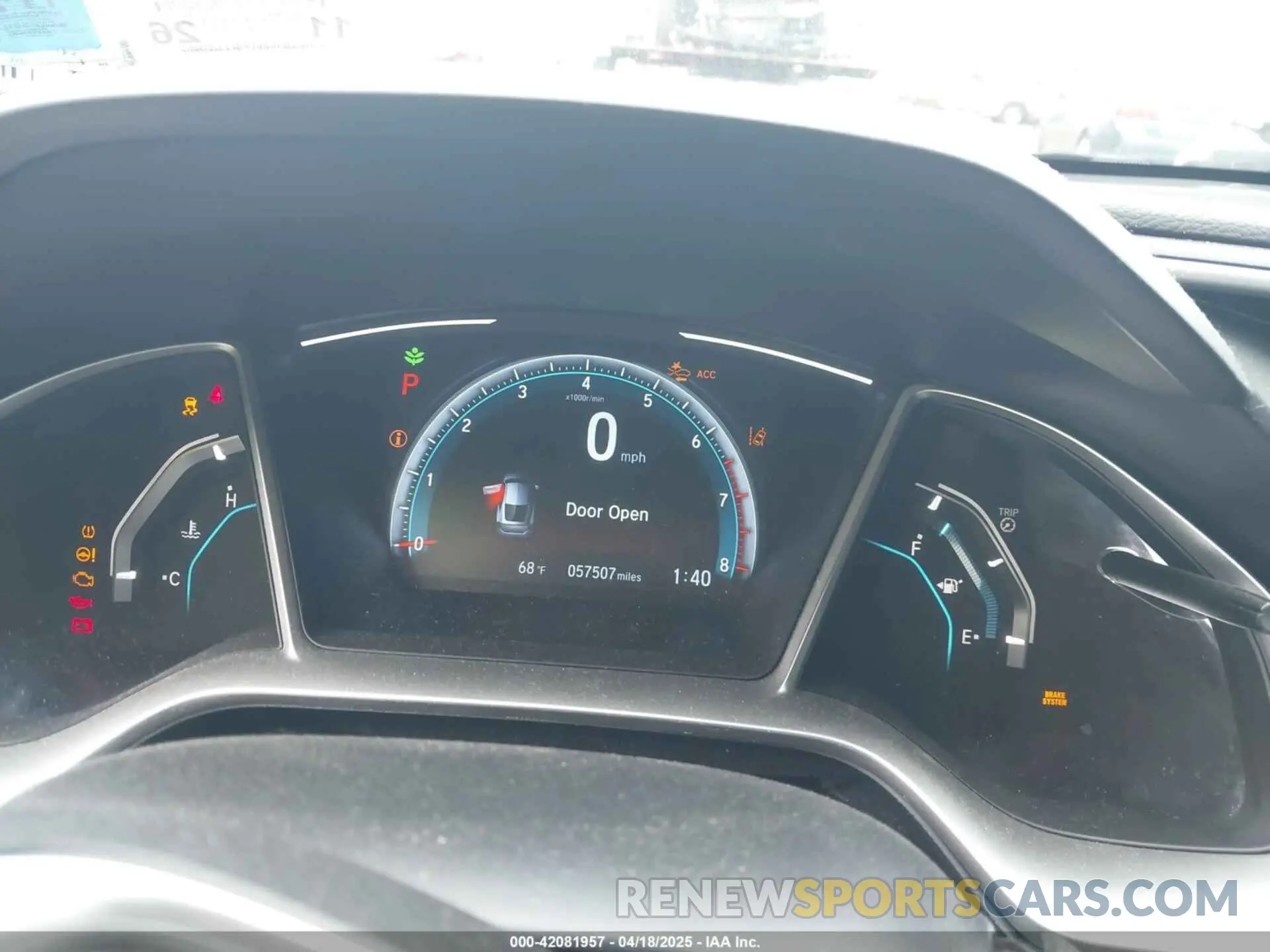 7 Photograph of a damaged car 2HGFC3B37KH355693 HONDA CIVIC 2019
