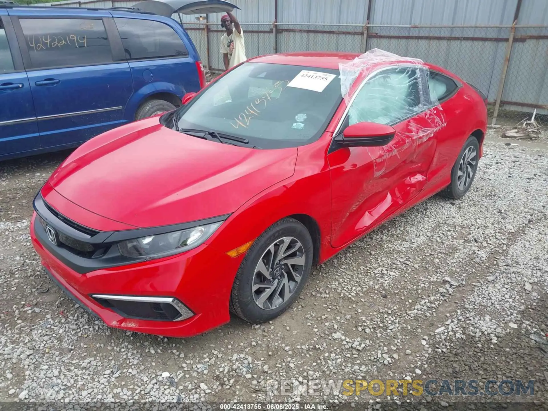 2 Photograph of a damaged car 2HGFC4B61KH307526 HONDA CIVIC 2019