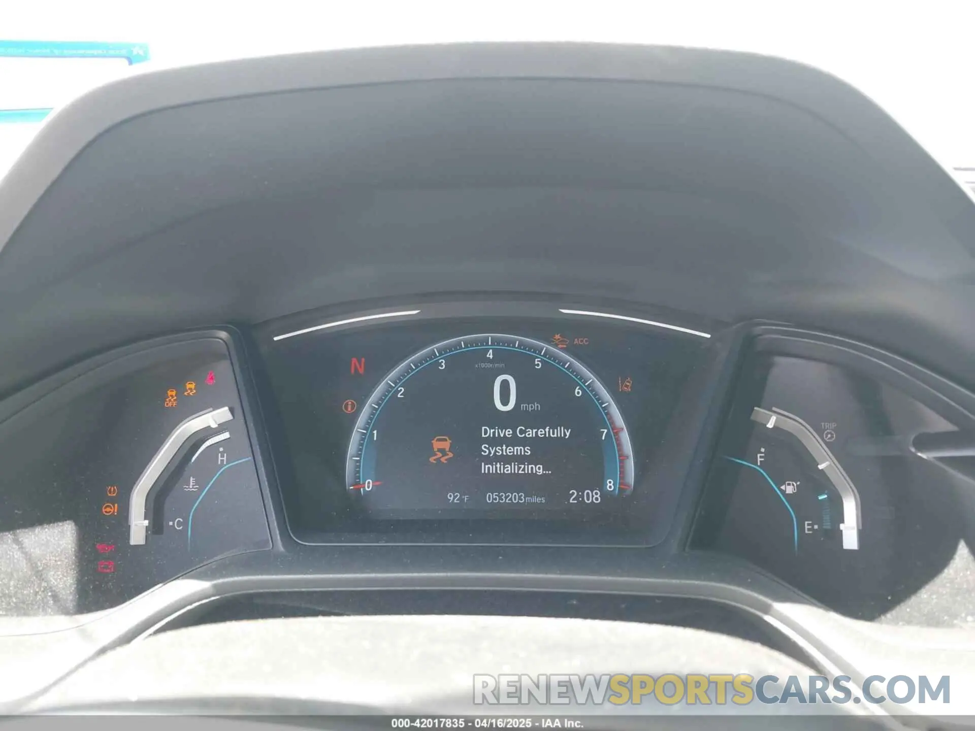 7 Photograph of a damaged car 2HGFC4B68KH305465 HONDA CIVIC 2019