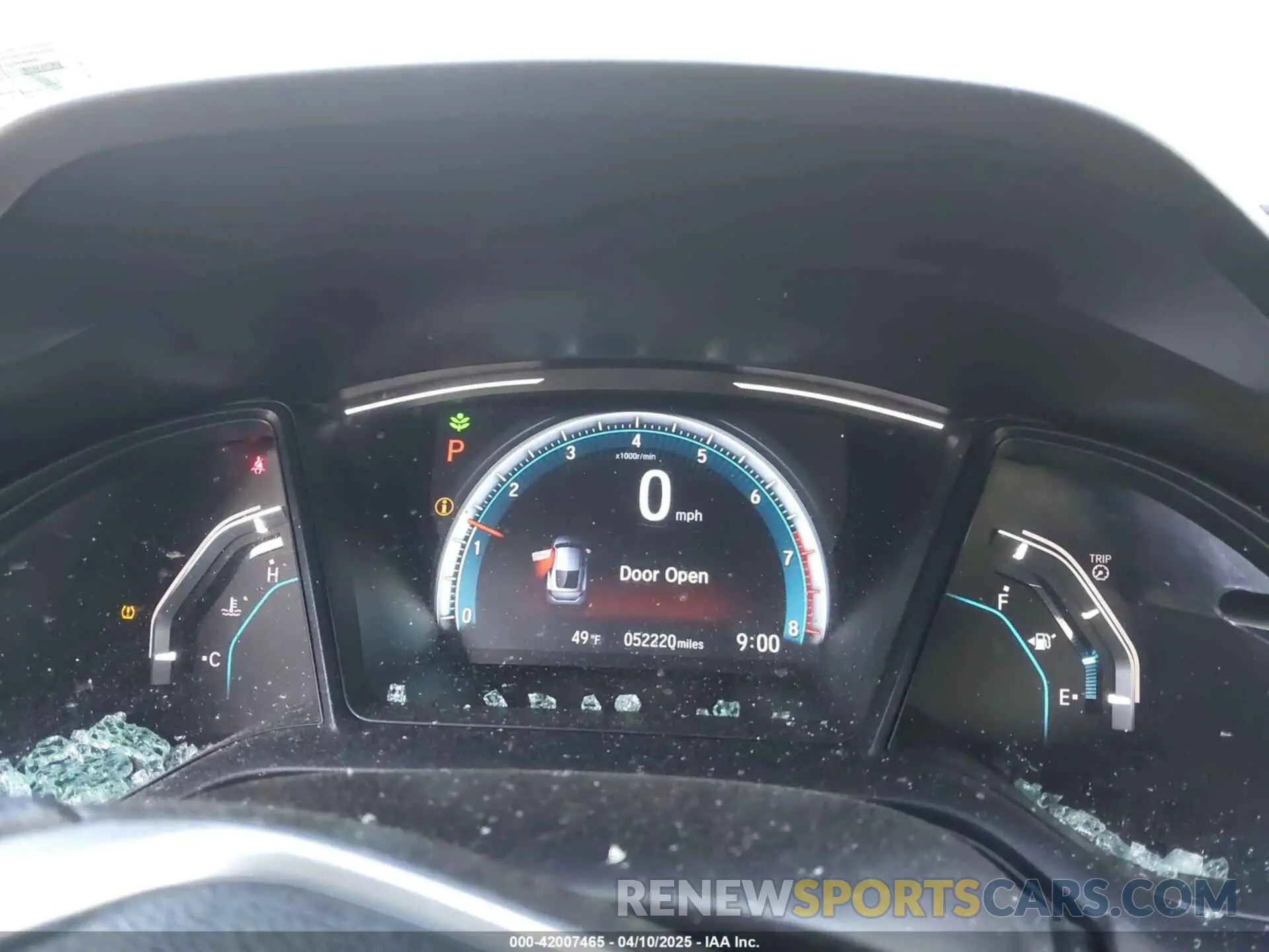 7 Photograph of a damaged car 2HGFC4B69KH304034 HONDA CIVIC 2019