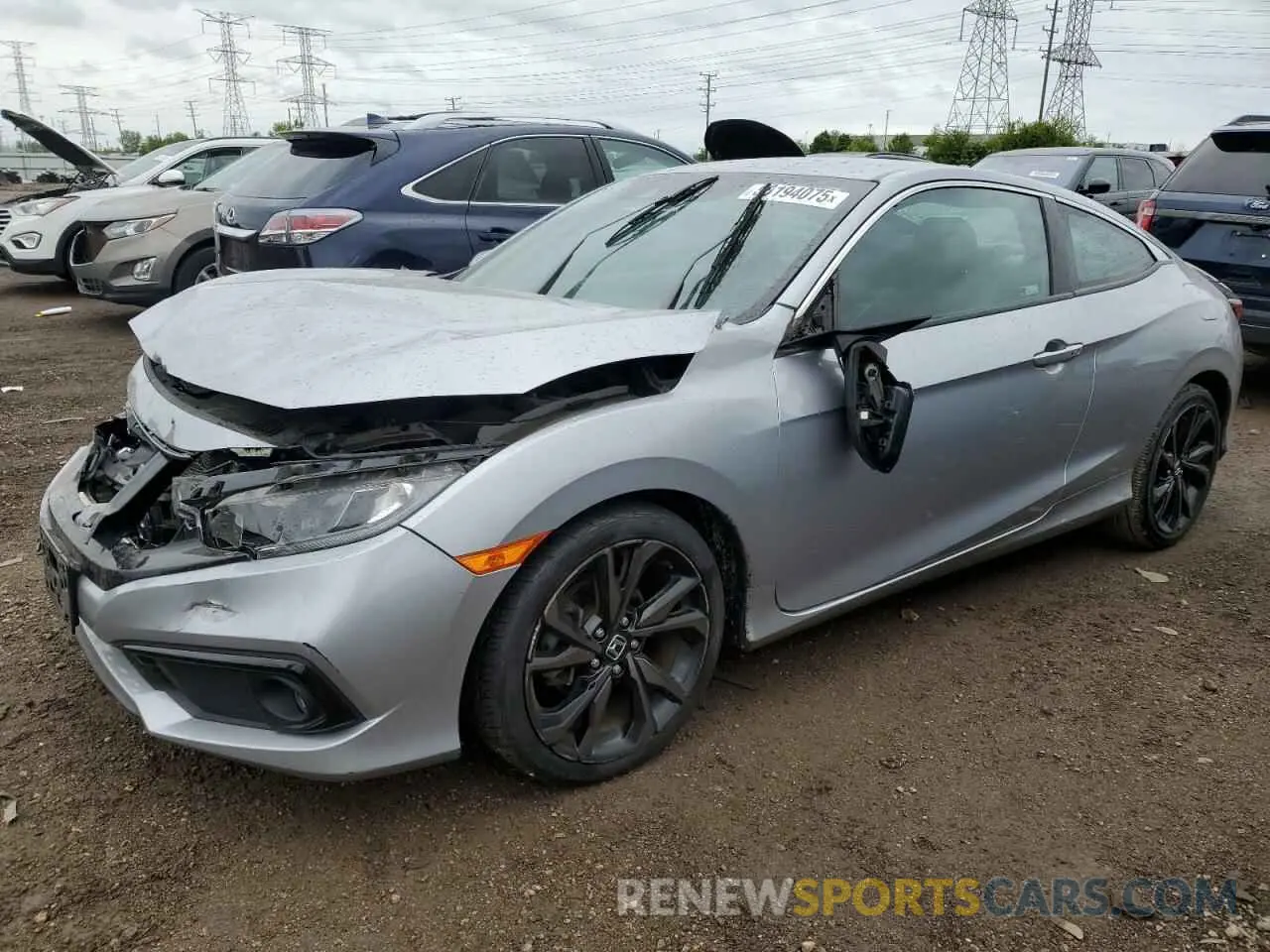 1 Photograph of a damaged car 2HGFC4B80KH306661 HONDA CIVIC 2019