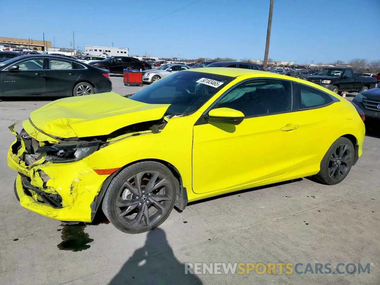 1 Photograph of a damaged car 2HGFC4B86KH306356 HONDA CIVIC 2019