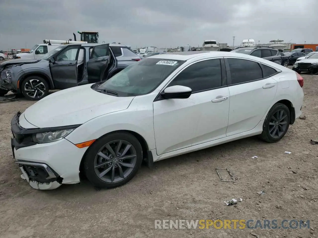 1 Photograph of a damaged car JHMFC1F30KX008519 HONDA CIVIC 2019