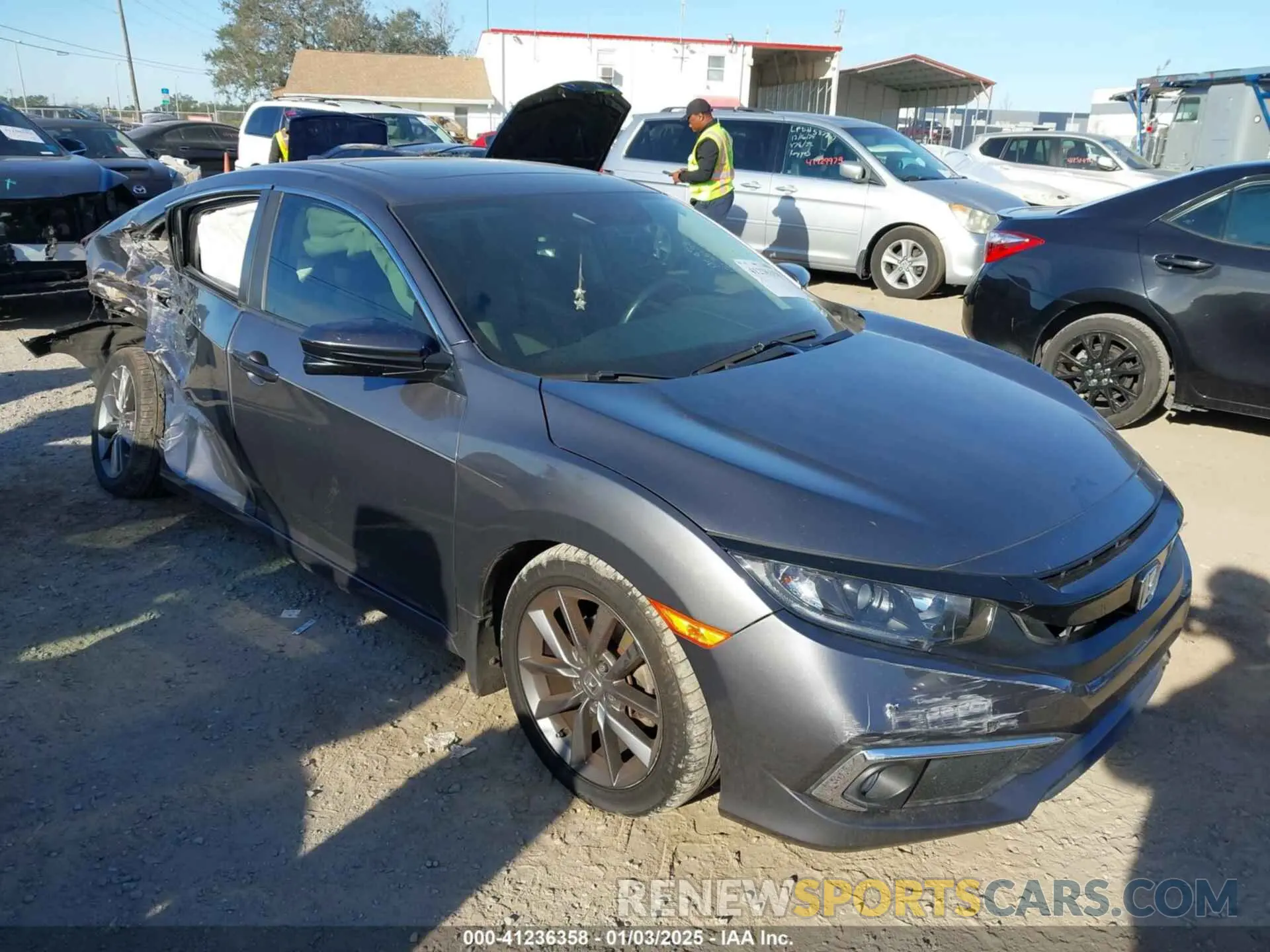 1 Photograph of a damaged car JHMFC1F31KX005497 HONDA CIVIC 2019