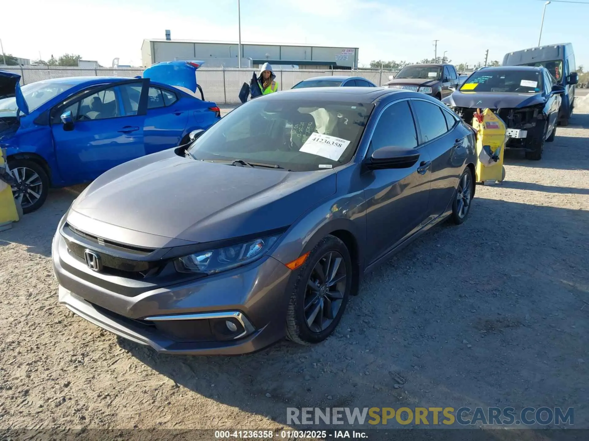 2 Photograph of a damaged car JHMFC1F31KX005497 HONDA CIVIC 2019
