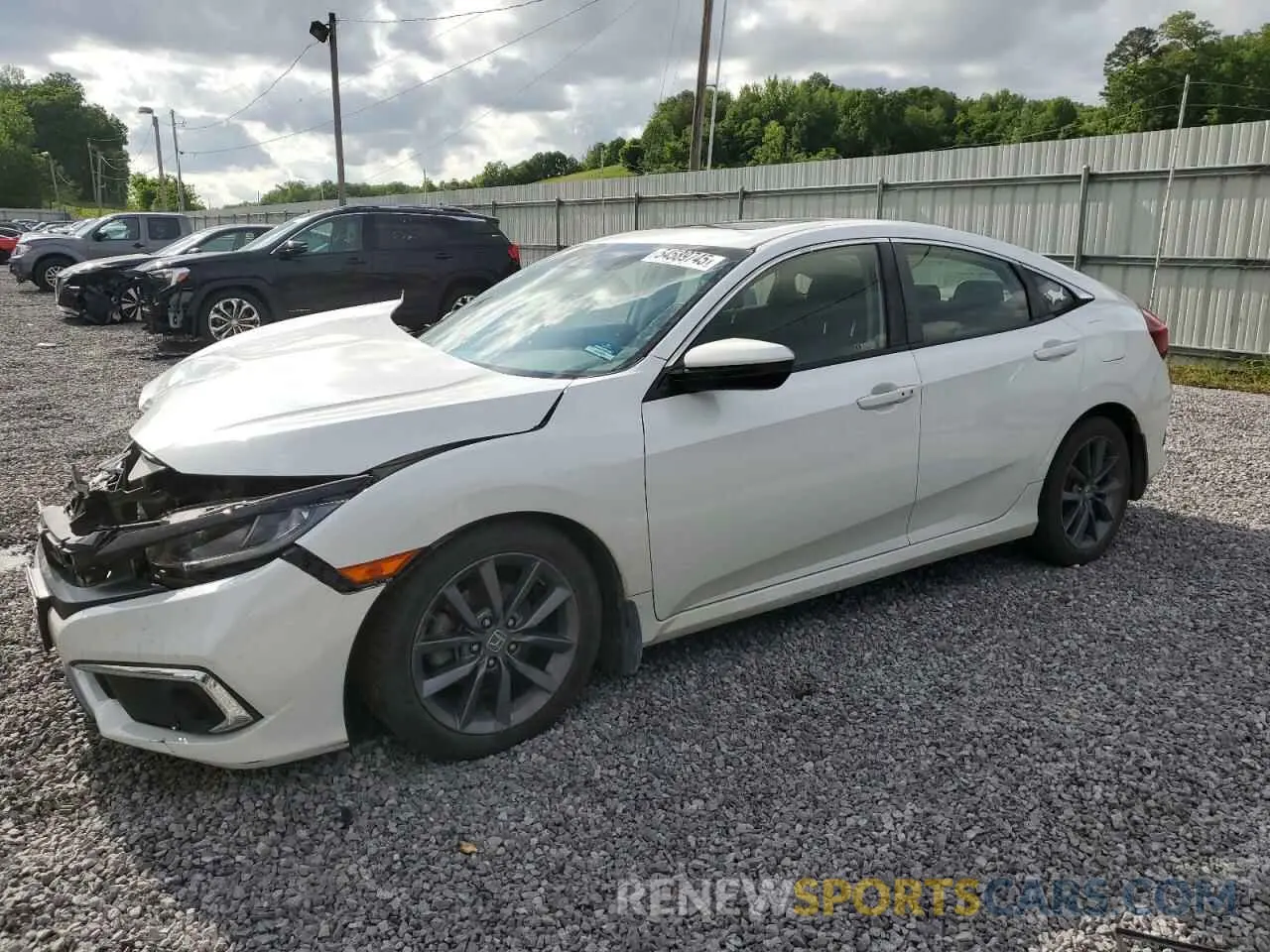 1 Photograph of a damaged car JHMFC1F34KX003601 HONDA CIVIC 2019