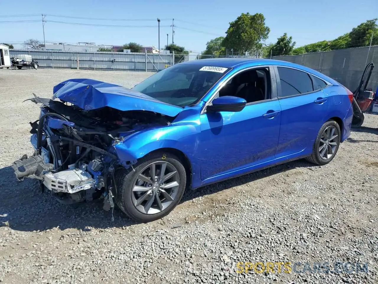 1 Photograph of a damaged car JHMFC1F34KX010578 HONDA CIVIC 2019