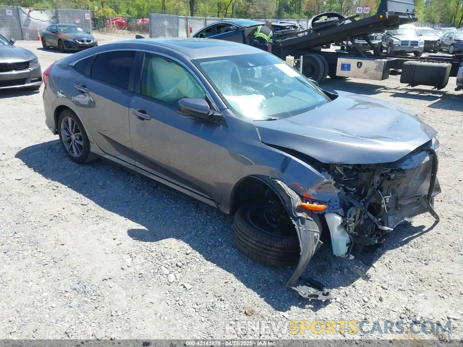 1 Photograph of a damaged car JHMFC1F35KX010508 HONDA CIVIC 2019