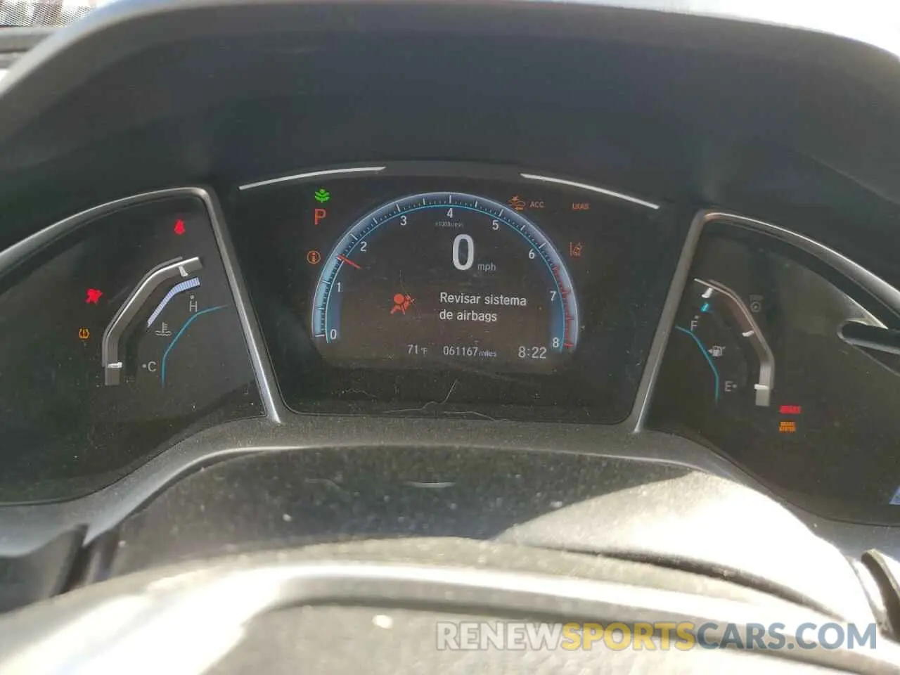 9 Photograph of a damaged car JHMFC1F36KX013336 HONDA CIVIC 2019