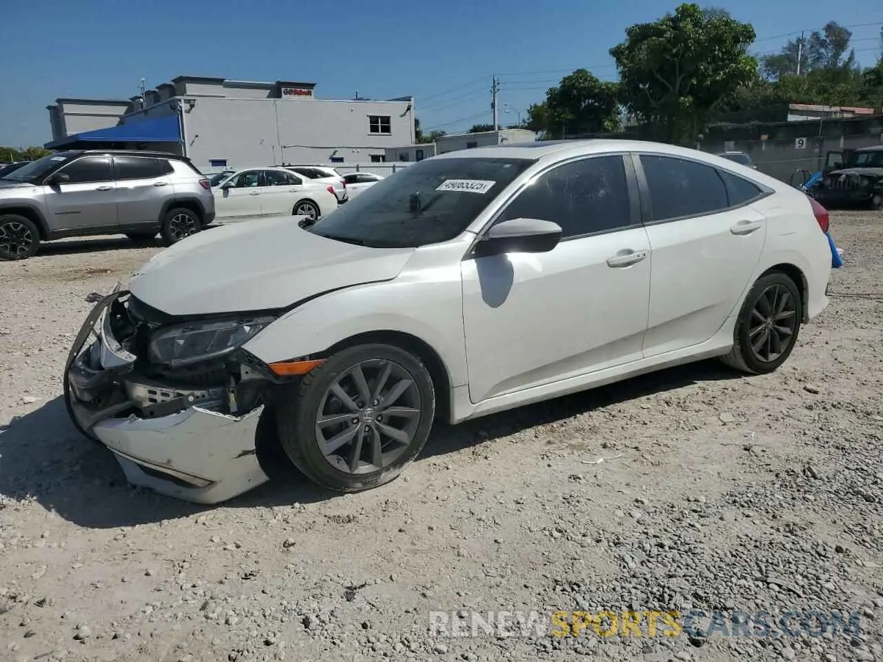 1 Photograph of a damaged car JHMFC1F37KX012051 HONDA CIVIC 2019