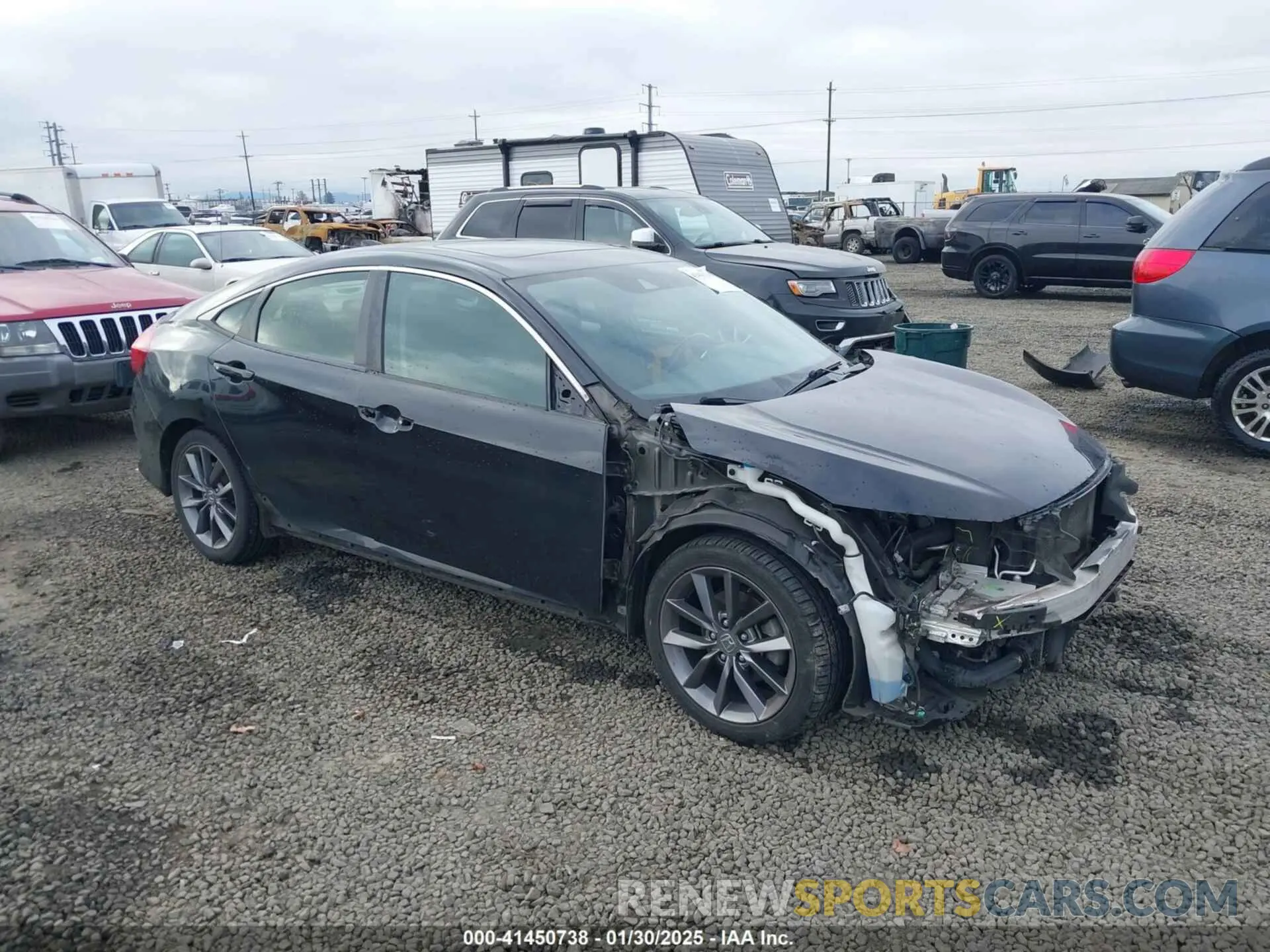 1 Photograph of a damaged car JHMFC1F38KX012348 HONDA CIVIC 2019