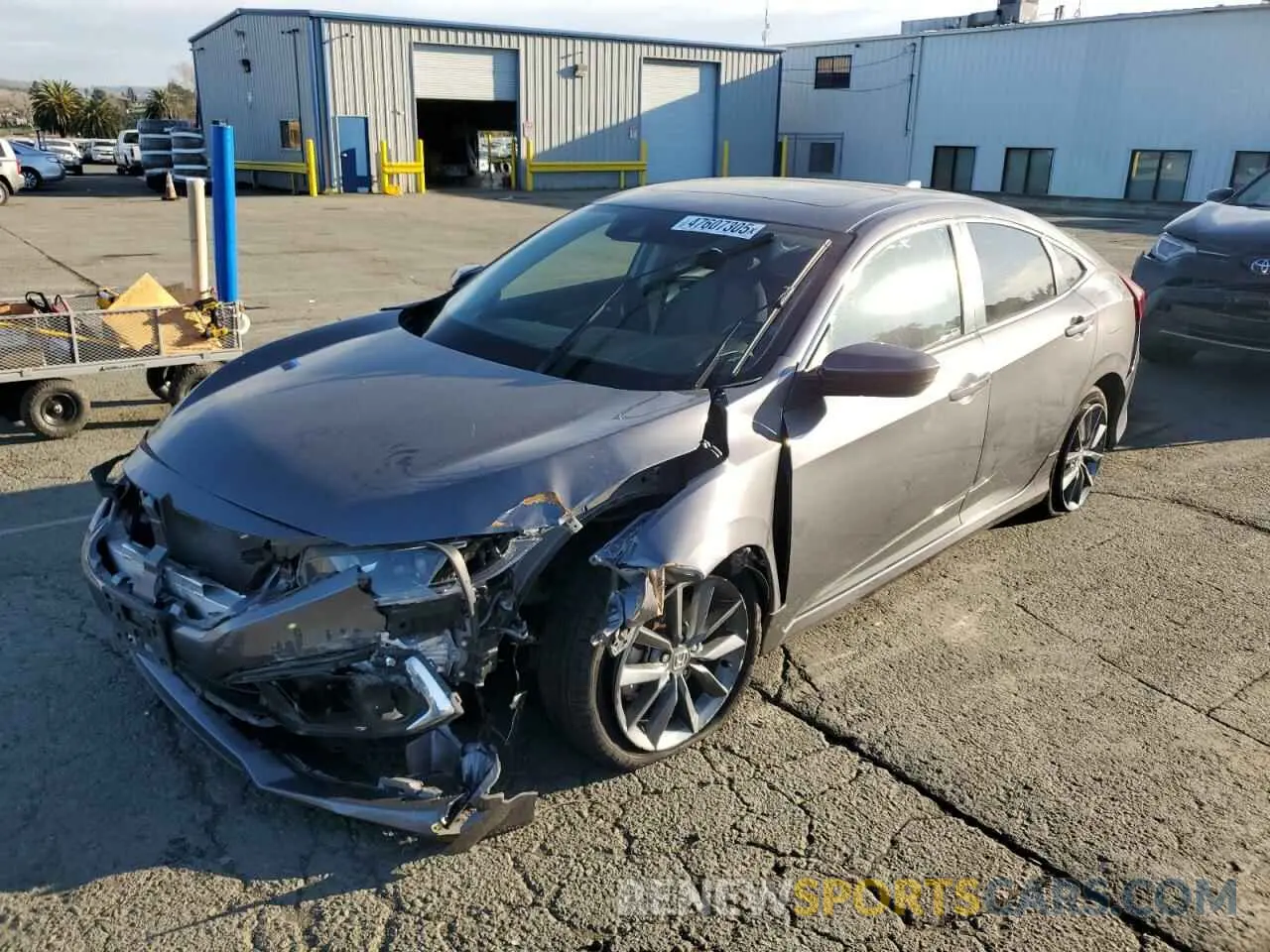 1 Photograph of a damaged car JHMFC1F39KX009894 HONDA CIVIC 2019