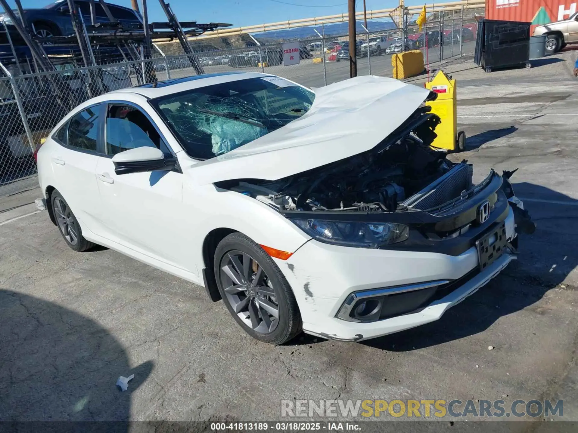 1 Photograph of a damaged car JHMFC1F73KX000966 HONDA CIVIC 2019