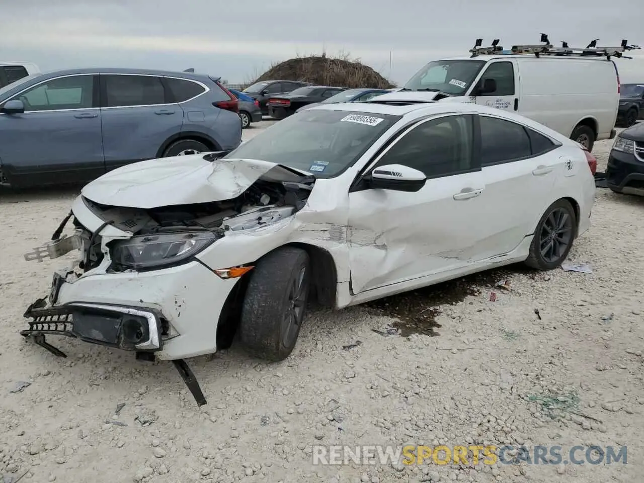 1 Photograph of a damaged car JHMFC1F7XKX004139 HONDA CIVIC 2019