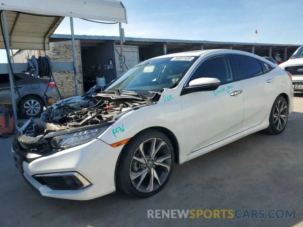 1 Photograph of a damaged car JHMFC1F99KX008300 HONDA CIVIC 2019