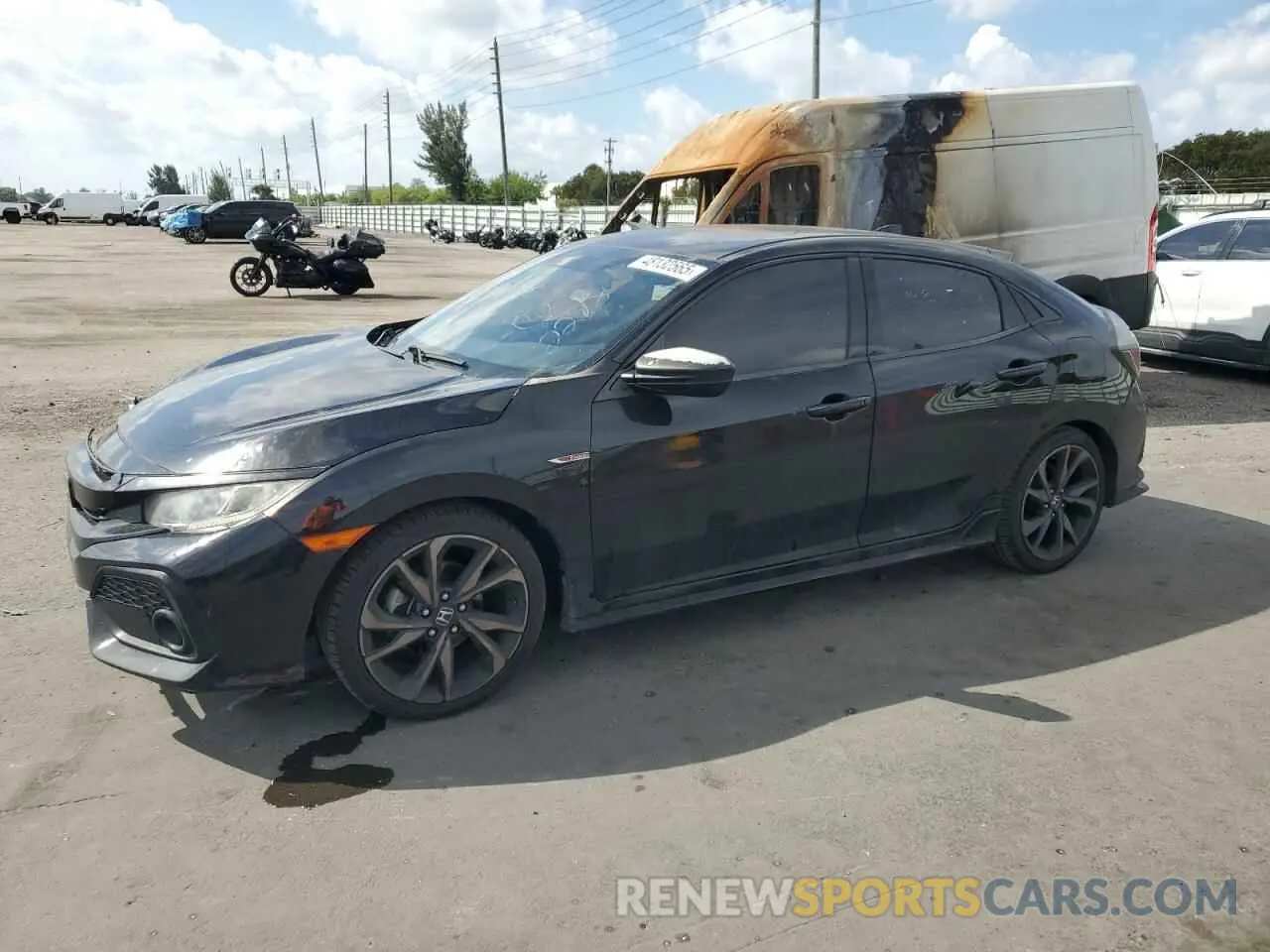 1 Photograph of a damaged car SHHFK7H43KU212298 HONDA CIVIC 2019