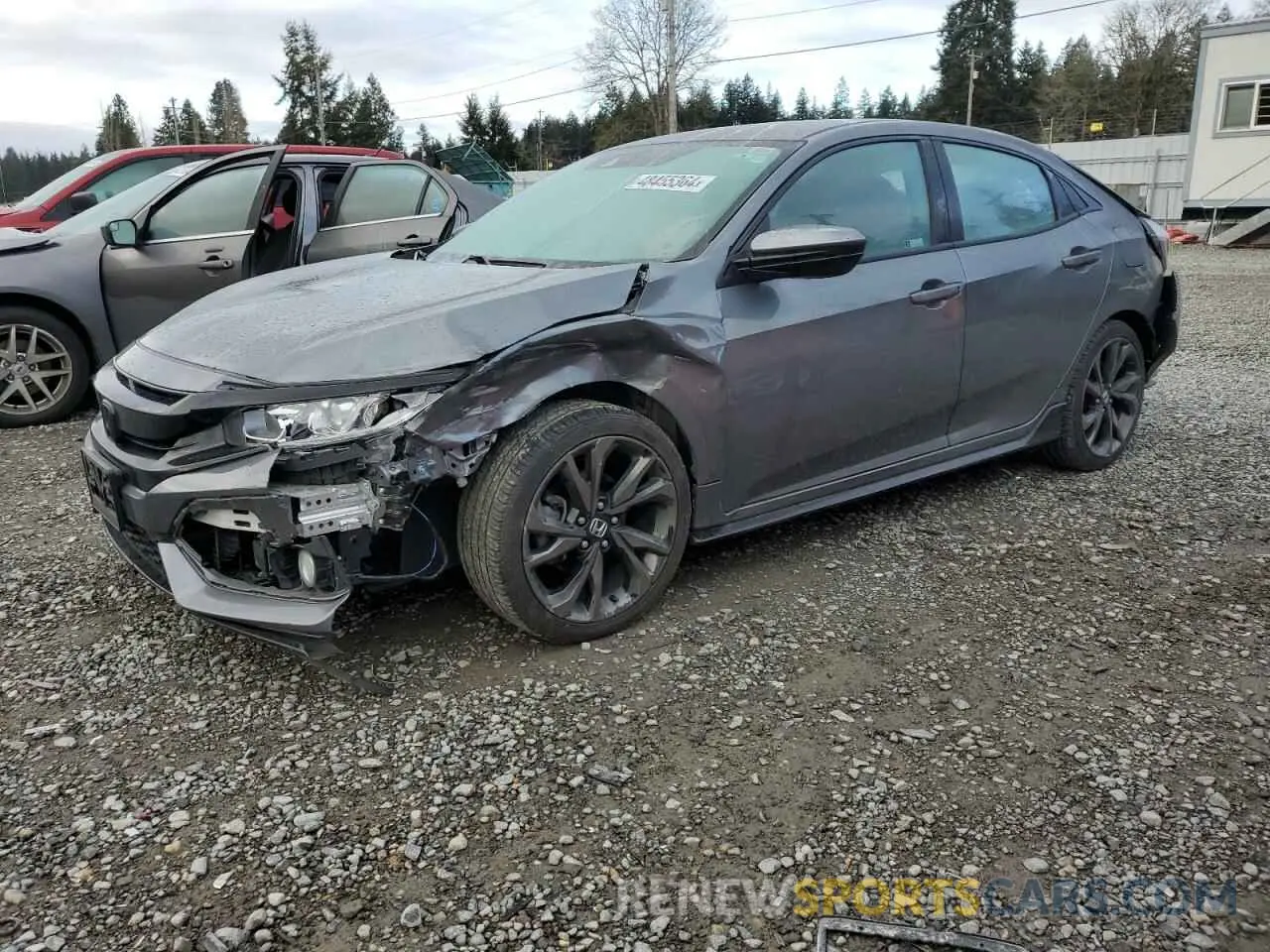 1 Photograph of a damaged car SHHFK7H48KU411234 HONDA CIVIC 2019