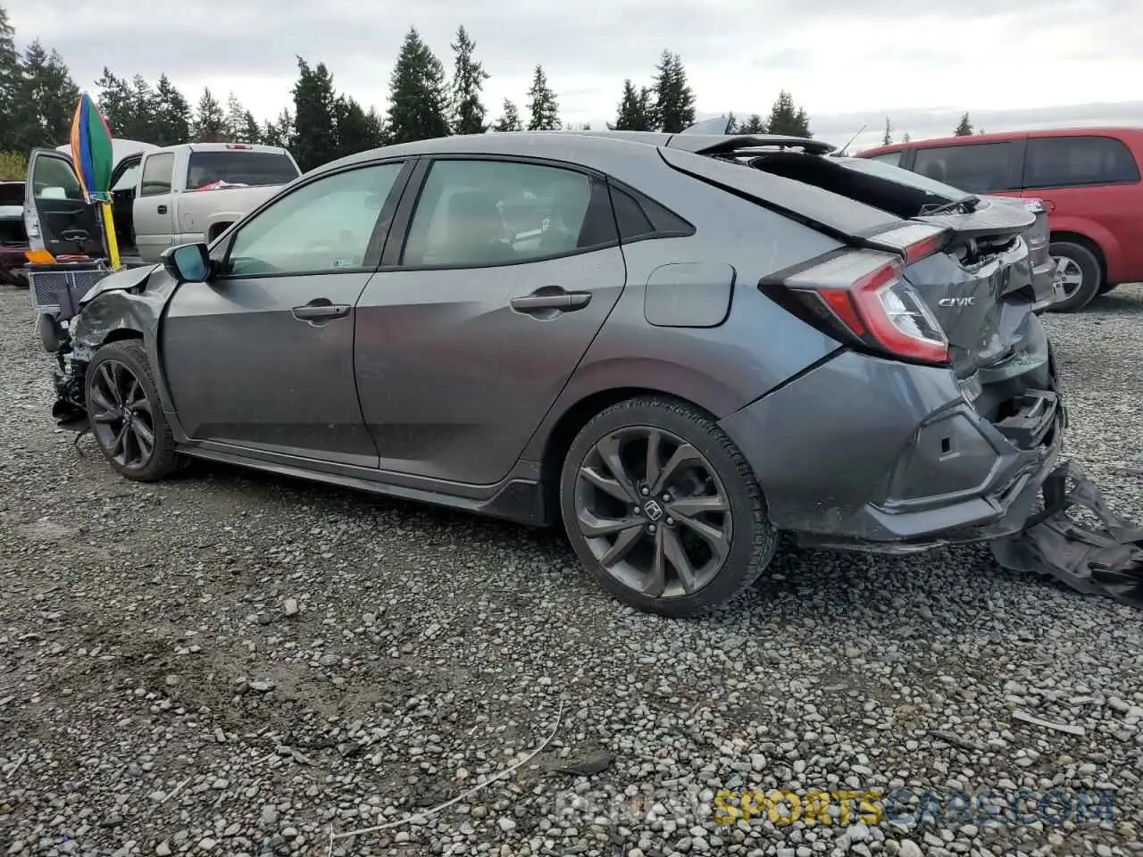 2 Photograph of a damaged car SHHFK7H48KU411234 HONDA CIVIC 2019