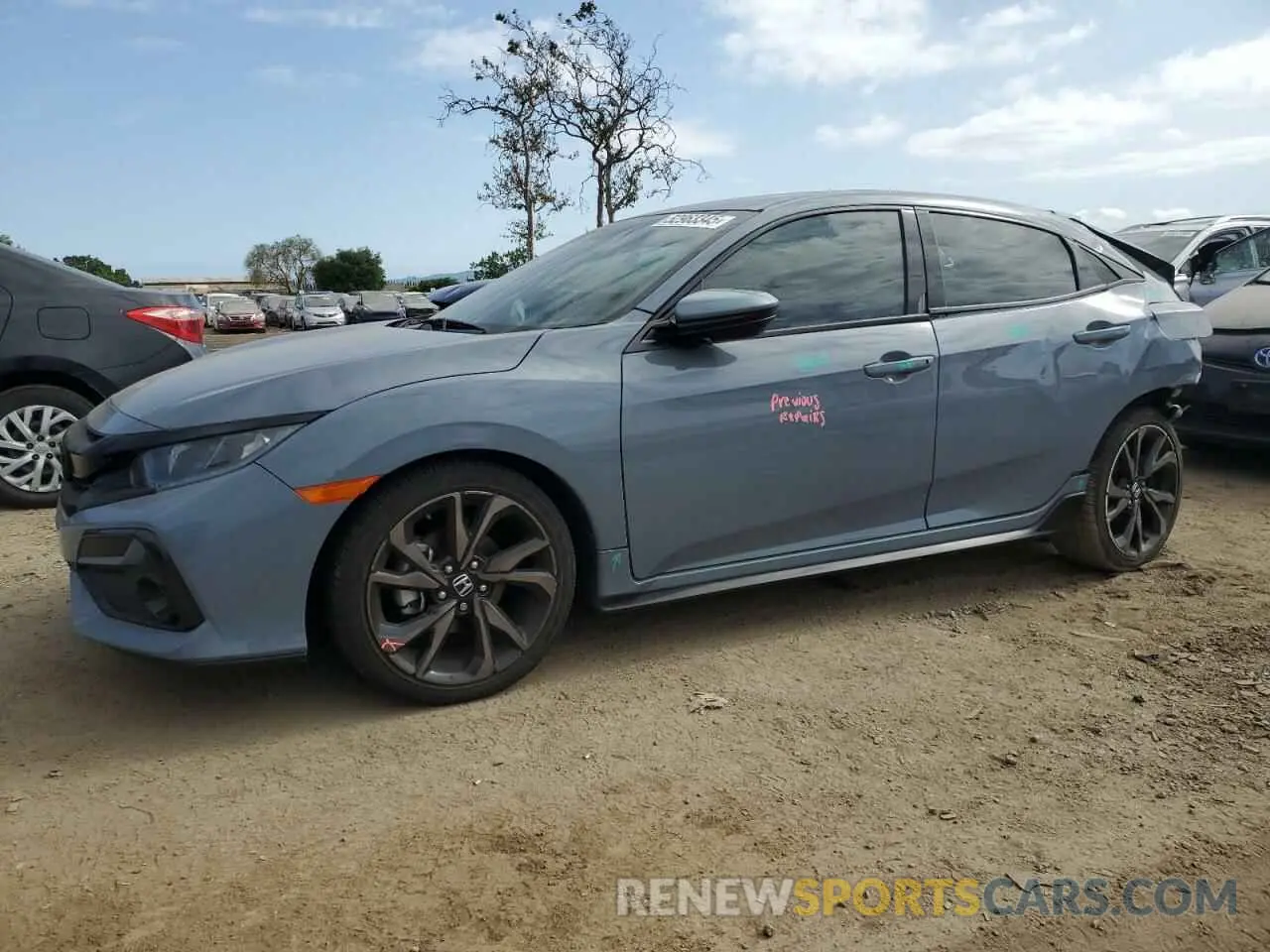 1 Photograph of a damaged car SHHFK7H48KU419222 HONDA CIVIC 2019