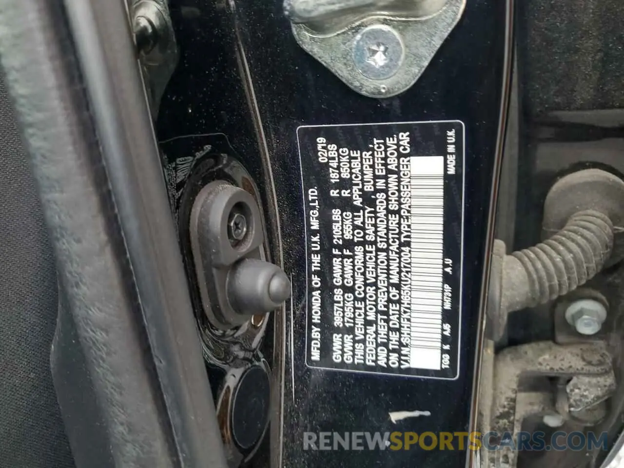 12 Photograph of a damaged car SHHFK7H65KU217004 HONDA CIVIC 2019