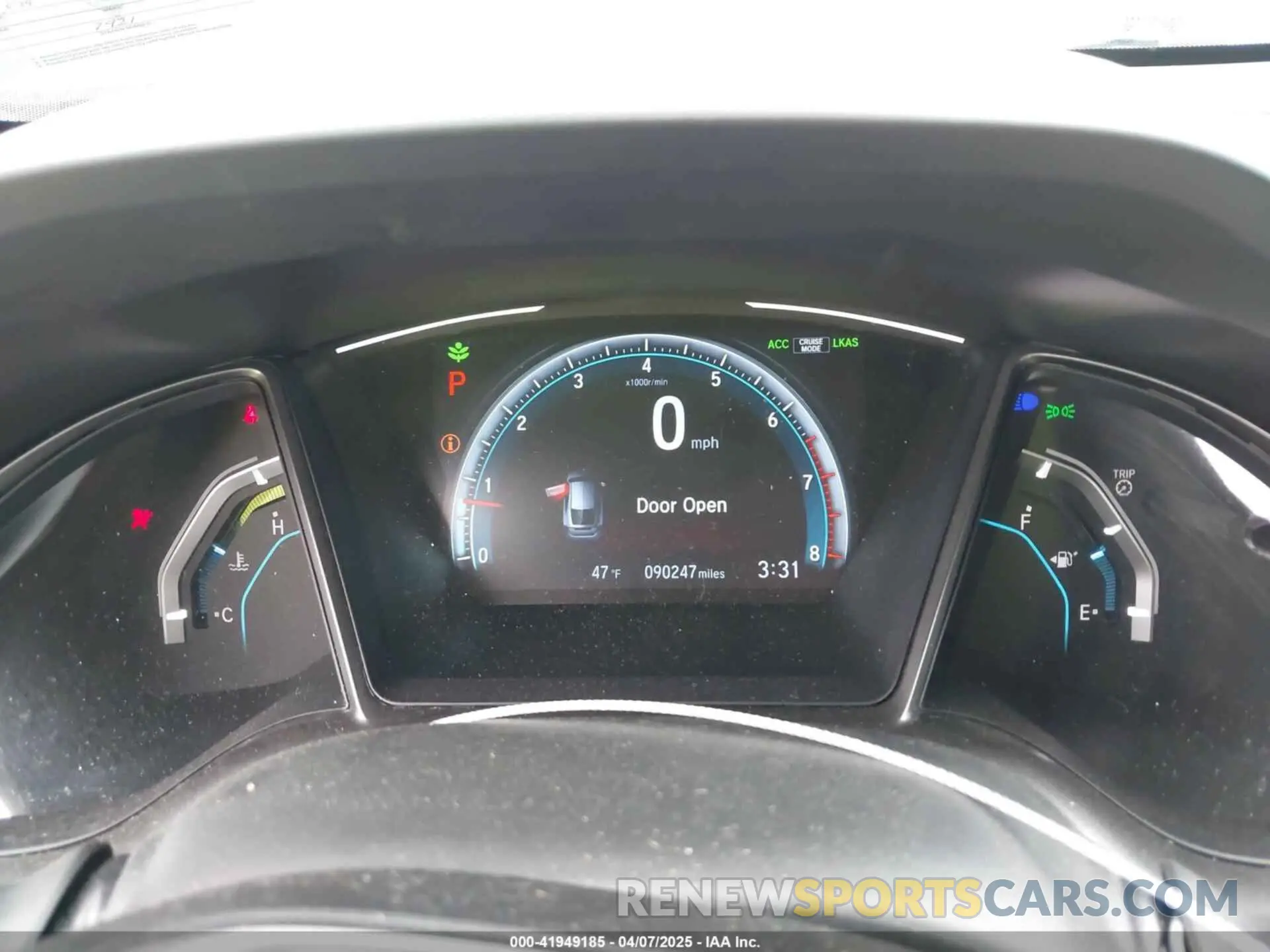 7 Photograph of a damaged car SHHFK7H66KU206562 HONDA CIVIC 2019