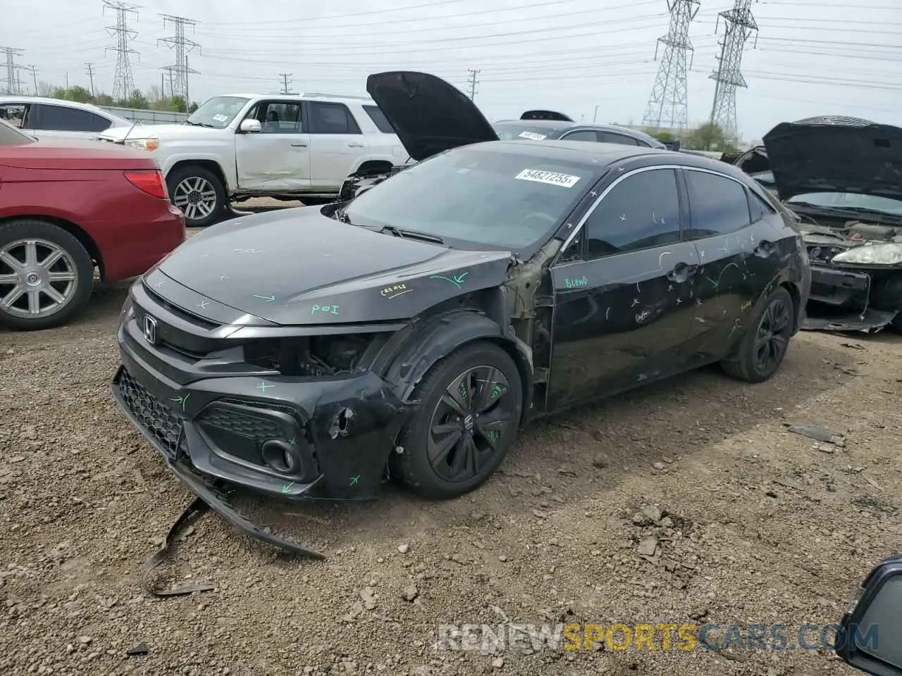 1 Photograph of a damaged car SHHFK7H6XKU212977 HONDA CIVIC 2019