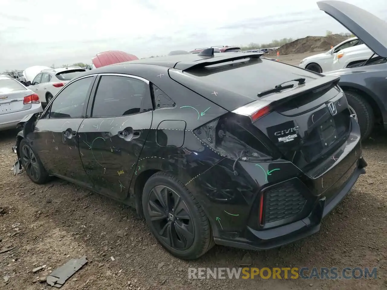2 Photograph of a damaged car SHHFK7H6XKU212977 HONDA CIVIC 2019