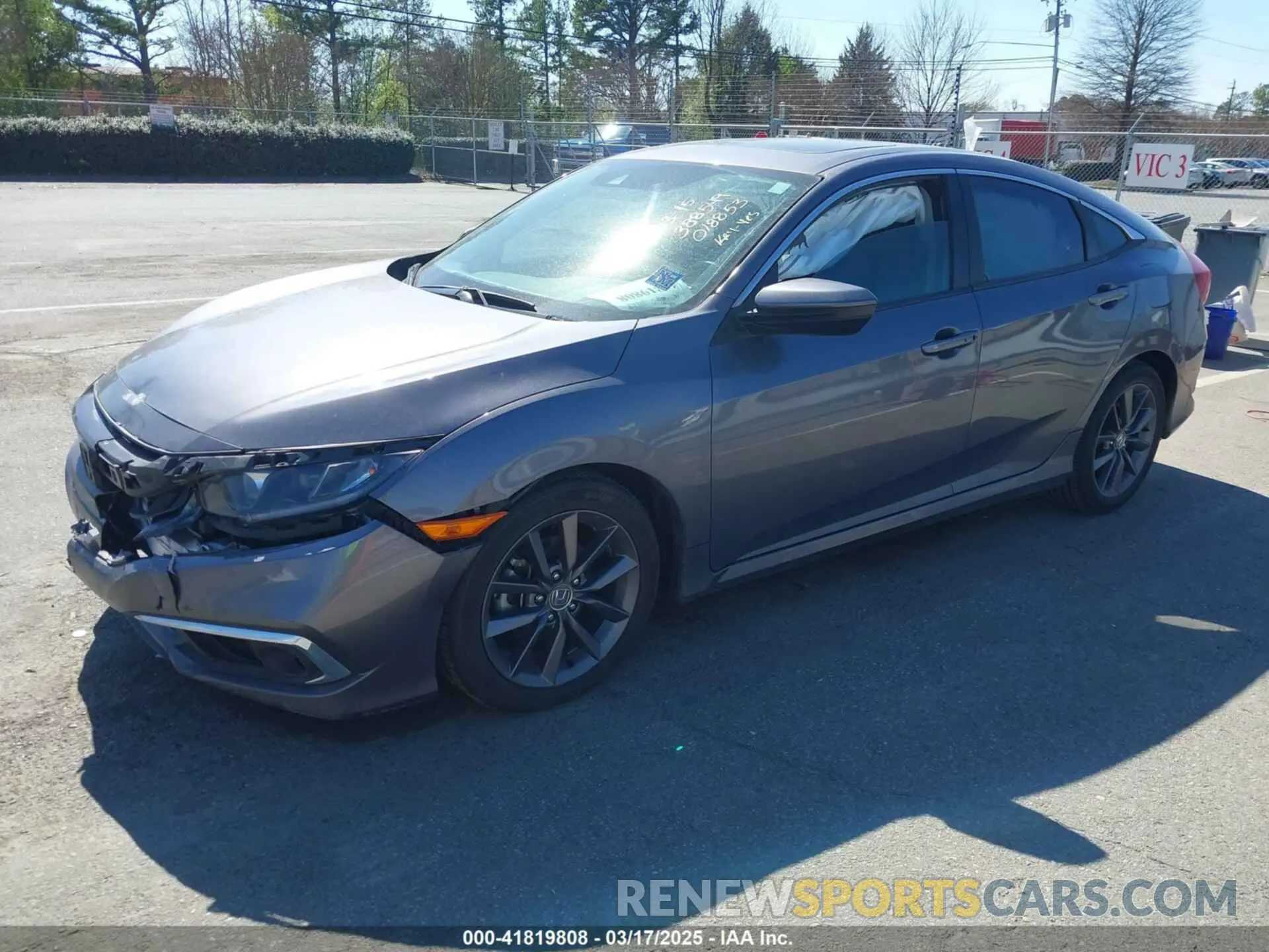 2 Photograph of a damaged car 19XFC1F33LE018853 HONDA CIVIC 2020