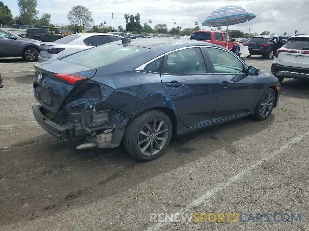 3 Photograph of a damaged car 19XFC1F33LE212637 HONDA CIVIC 2020
