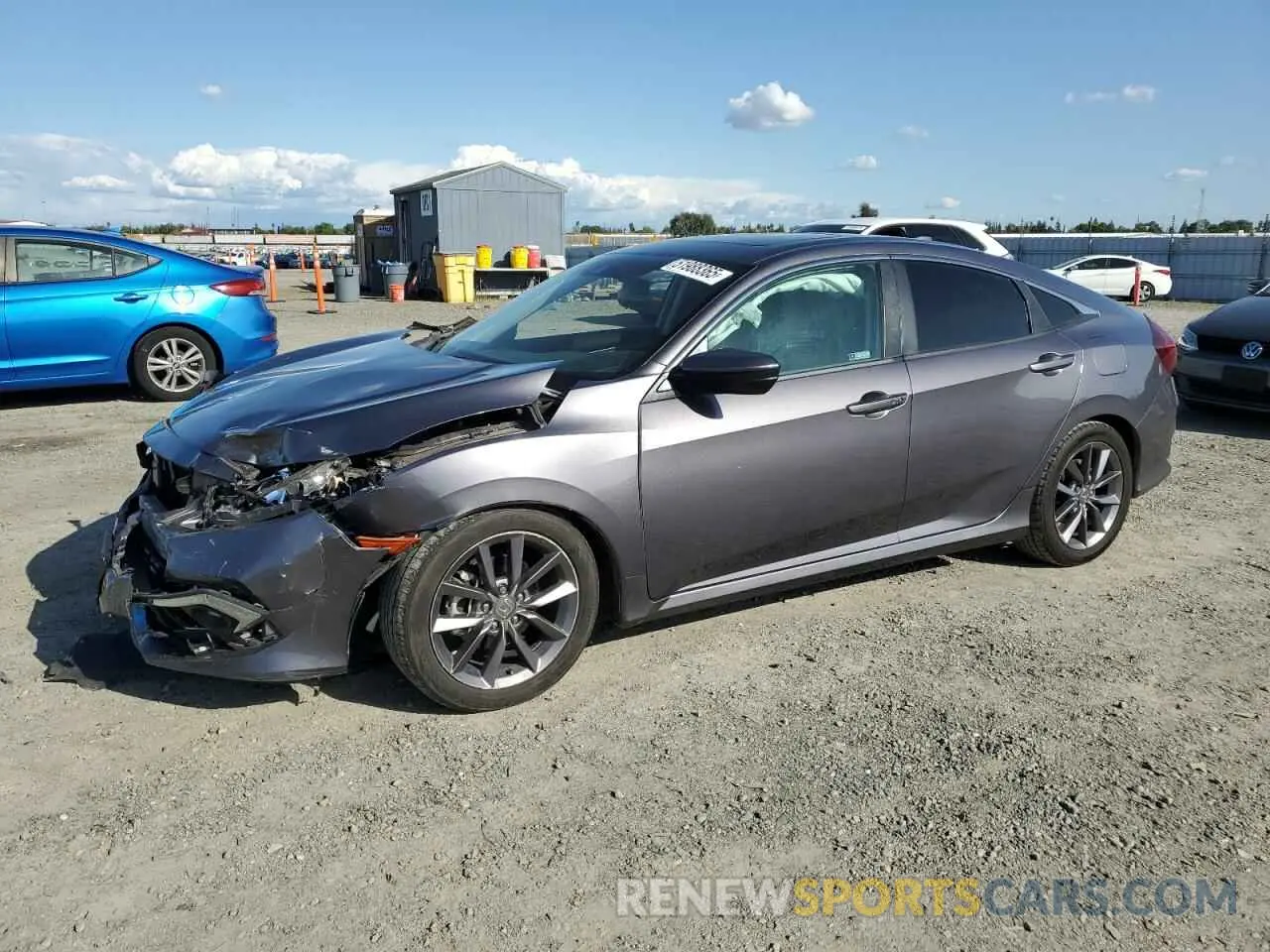 1 Photograph of a damaged car 19XFC1F37LE206615 HONDA CIVIC 2020