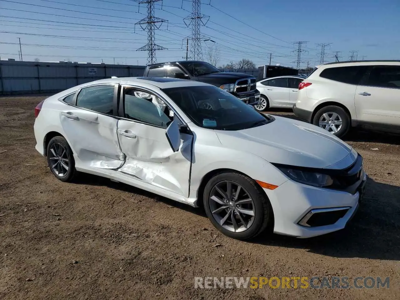 4 Photograph of a damaged car 19XFC1F38LE215226 HONDA CIVIC 2020