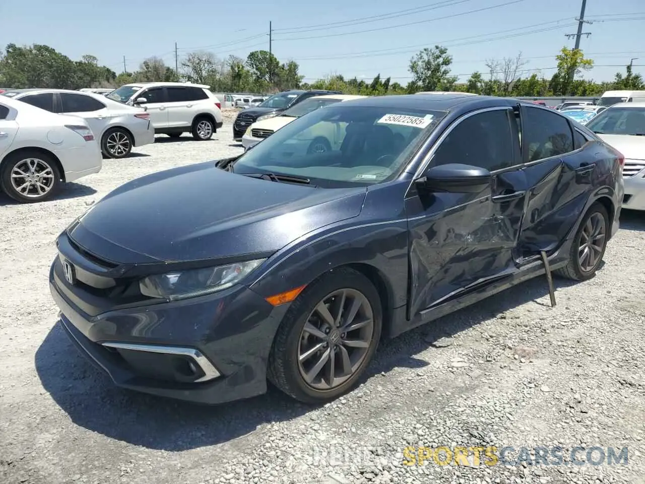 1 Photograph of a damaged car 19XFC1F3XLE005677 HONDA CIVIC 2020