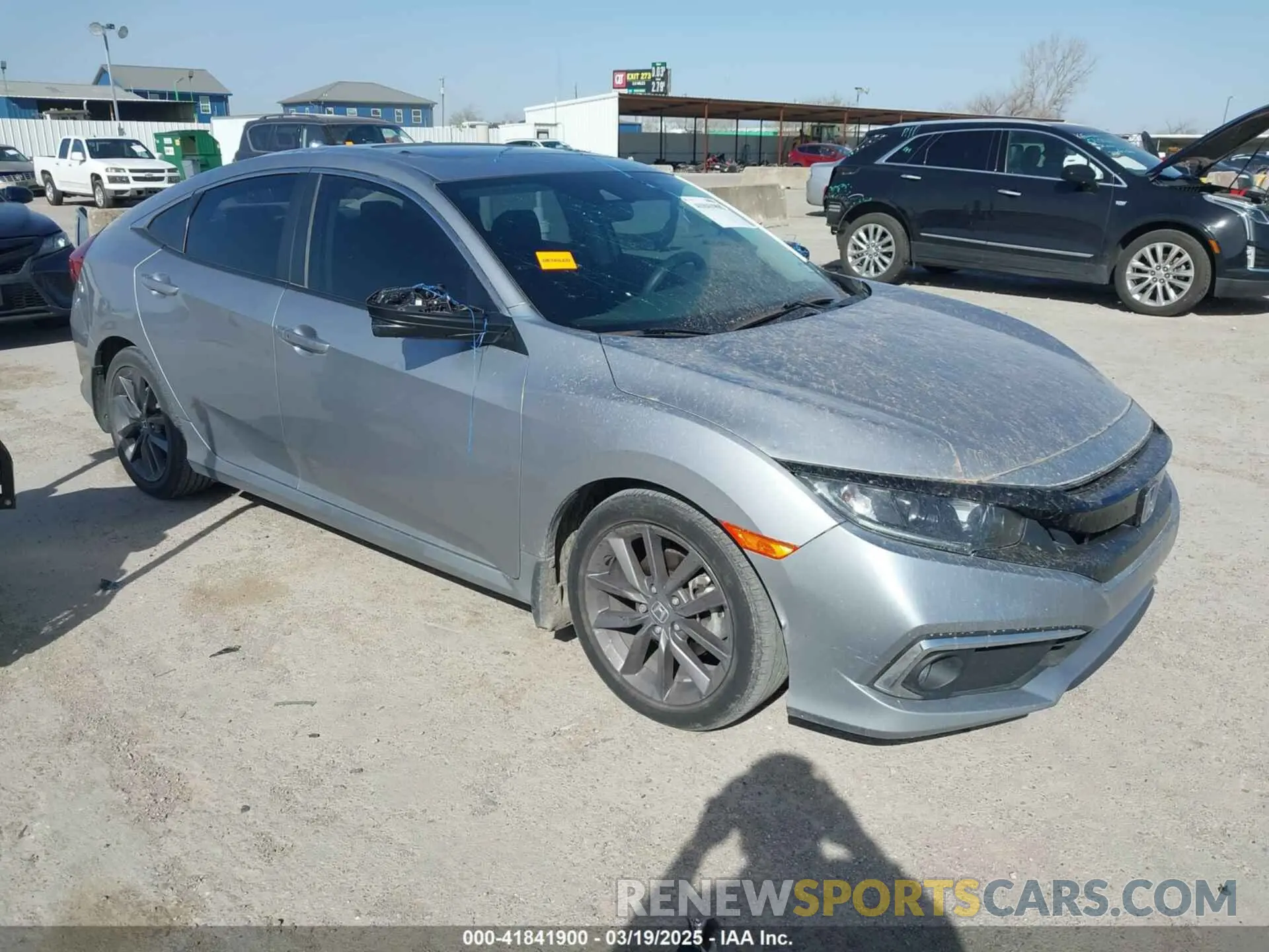 1 Photograph of a damaged car 19XFC1F3XLE014041 HONDA CIVIC 2020