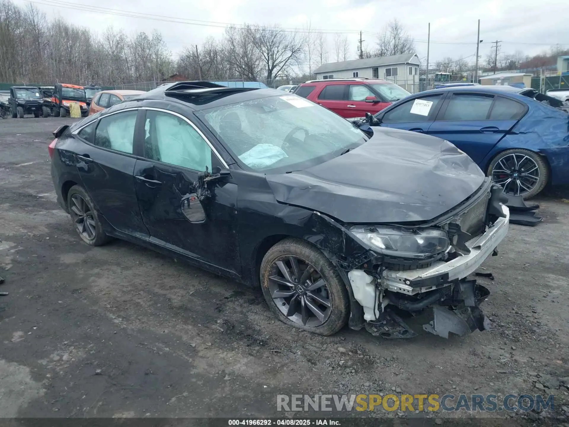 1 Photograph of a damaged car 19XFC1F3XLE209492 HONDA CIVIC 2020