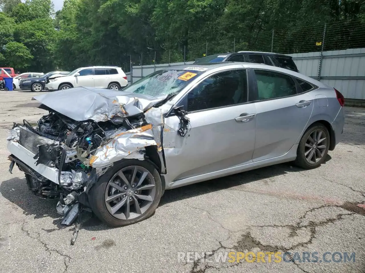 1 Photograph of a damaged car 19XFC1F73LE015146 HONDA CIVIC 2020