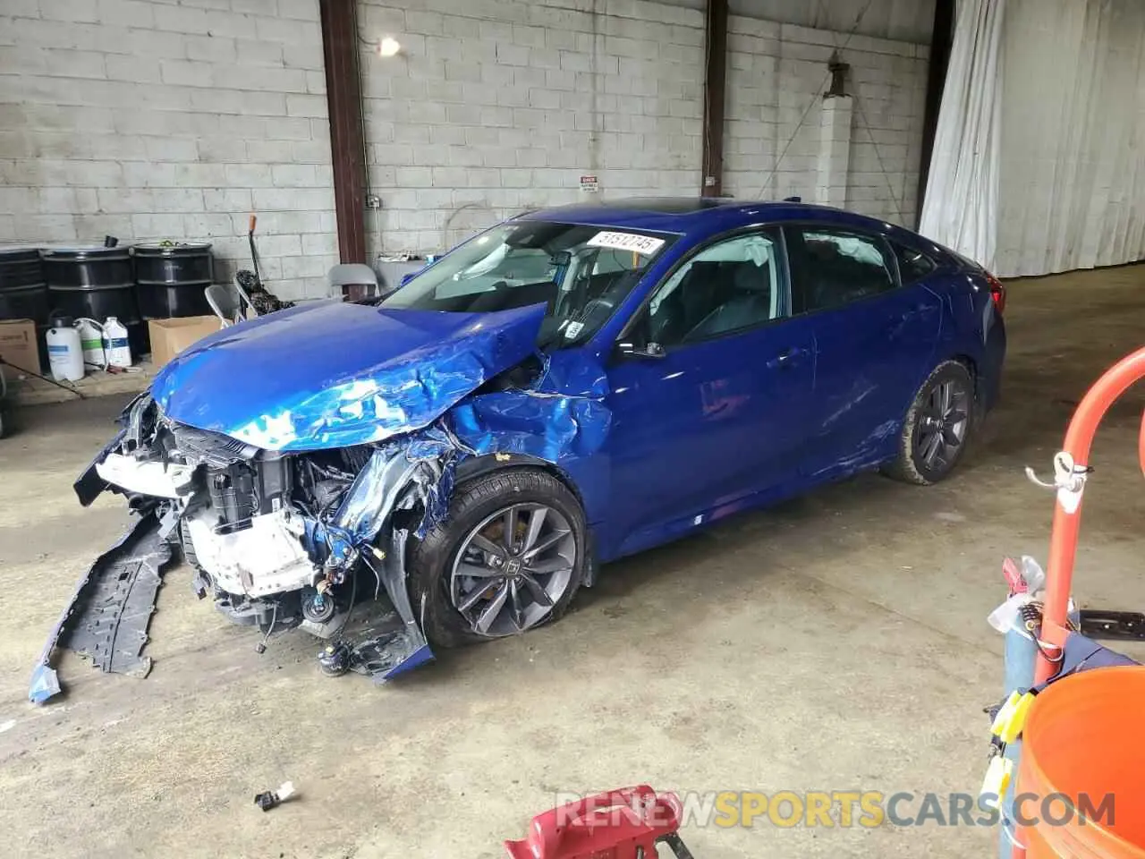 1 Photograph of a damaged car 19XFC1F77LE202941 HONDA CIVIC 2020